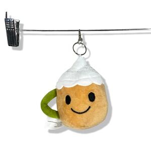 Panera Bread Hot Chocolate Plush Keychain Smiling Cup Promo Limited Edition